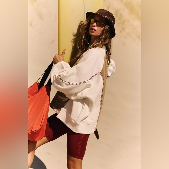 NWT FP Movement Double Header Graphic Crew in Dried Fern - Picture 4 of 6